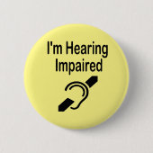 Ich höre behindert button (Vorderseite)