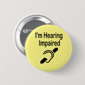 Ich höre behindert button (Vorne & Hinten)