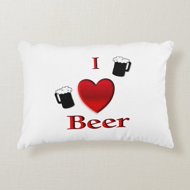 Ich höre Bierdesign Dekokissen (Vorderseite)