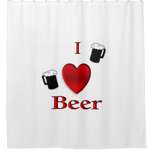 Ich höre Bierdesign Duschvorhang (Vorderseite)