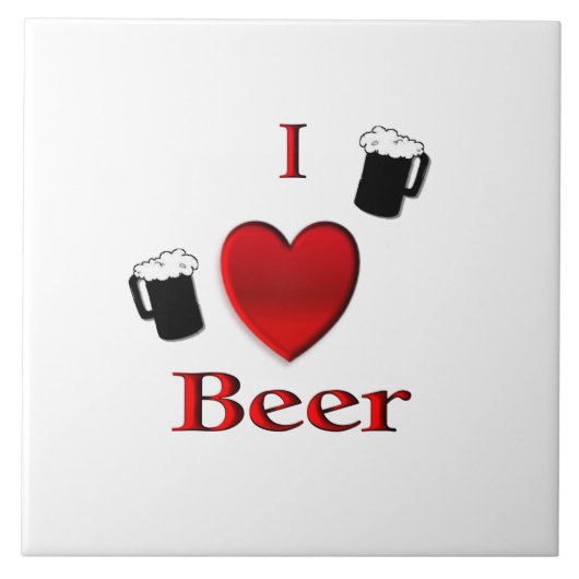 Ich höre Bierdesign Fliese (Vorderseite)