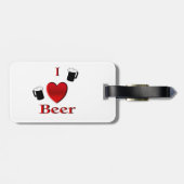 Ich höre Bierdesign Gepäckanhänger (Rückseite horizontal)