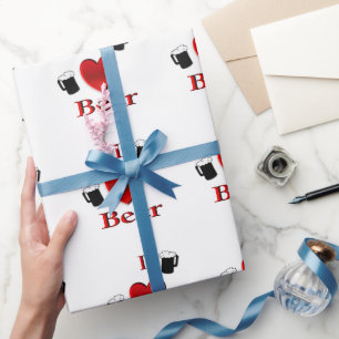 Ich höre Bierdesign Geschenkpapier
