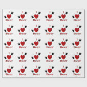 Ich höre Bierdesign Geschenkpapier (Flach)