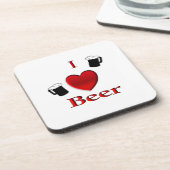 Ich höre Bierdesign Getränkeuntersetzer (Linke Seite)