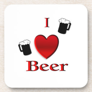 Ich höre Bierdesign Getränkeuntersetzer