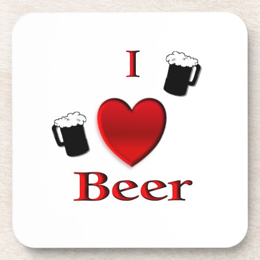 Ich höre Bierdesign Getränkeuntersetzer (Vorderseite)