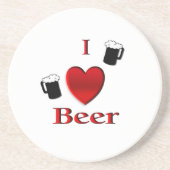 Ich höre Bierdesign Getränkeuntersetzer (Vorne)