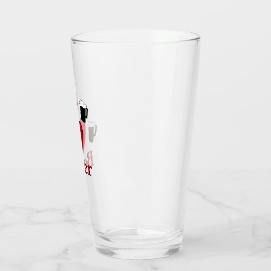 Ich höre Bierdesign Glas (Links)
