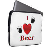 Ich höre Bierdesign Laptopschutzhülle (Vorne Rechts)