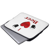 Ich höre Bierdesign Laptopschutzhülle (Vorne Knopf)