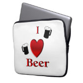 Ich höre Bierdesign Laptopschutzhülle (Vorderseite Links)