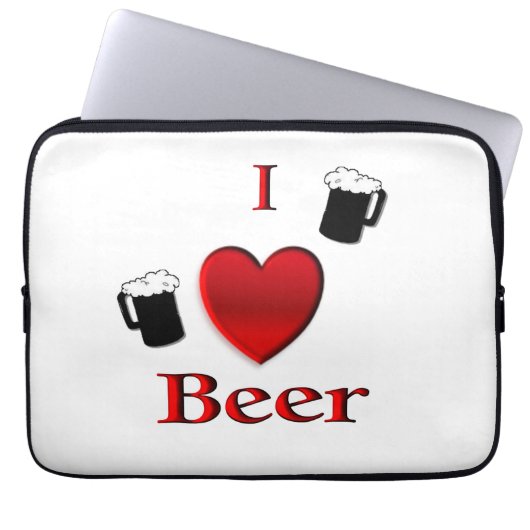 Ich höre Bierdesign Laptopschutzhülle (Vorderseite)