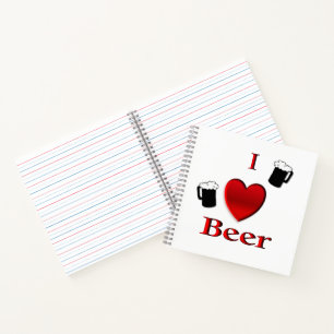 Ich höre Bierdesign Notizblock