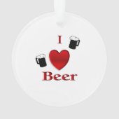 Ich höre Bierdesign Ornament (Rückseite)