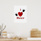 Ich höre Bierdesign Poster (Küche)