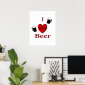 Ich höre Bierdesign Poster (Heimbüro)