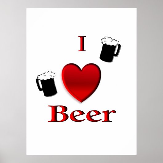 Ich höre Bierdesign Poster (Vorne)