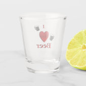 Ich höre Bierdesign Schnapsglas (Rückseite)