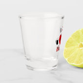 Ich höre Bierdesign Schnapsglas (Links)