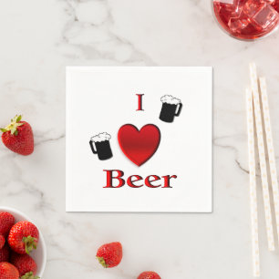 Ich höre Bierdesign Serviette