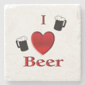 Ich höre Bierdesign Steinuntersetzer (Vorderseite)