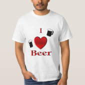 Ich höre Bierdesign T-Shirt (Vorderseite)