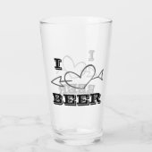 Ich höre Biere Herz und Pfeil Glas (Rückseite)