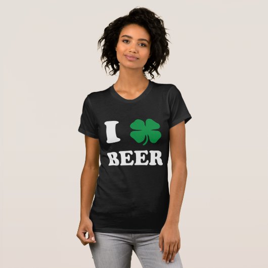 Ich höre Biere schwarz T-Shirt (Vorne ganz)