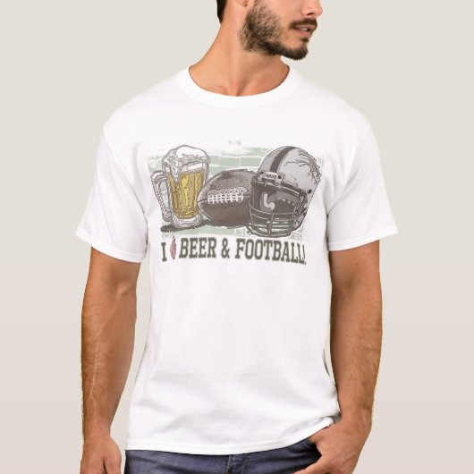 Ich höre Biere und Fußball T-Shirt (Vorderseite)