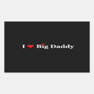 Ich höre Big Daddy-Geschenke Rechteckiger Aufkleber