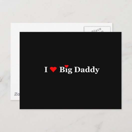 Ich höre Big Daddy Postkarte (Vorne/Hinten)