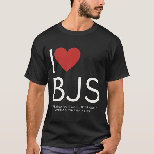 Ich höre BJS den IATA-Flughafencode für Peking T-Shirt (Vorderseite)