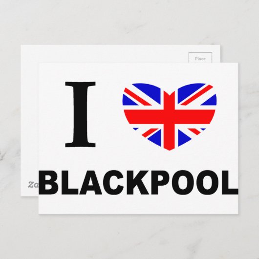 Ich höre Blackpool. Postkarte (Vorne/Hinten)
