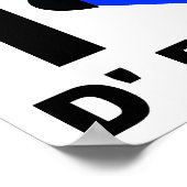 Ich höre Blues Funny Poster (Ecke)