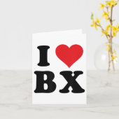 Ich höre Bx-Initialen I Liebe B.x. Karte (Gelbe Blume)
