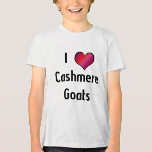 Ich höre Cashmere Ziegen Kinder Tri-Blend Shirt