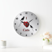 Ich höre Cats Wall Clock Große Wanduhr (Zuhause)