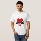 Ich höre Chili Pots mit blauen Ribbons T-Shirt (Vorne ganz)