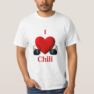 Ich höre Chili Pots mit blauen Ribbons T-Shirt