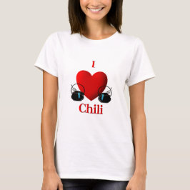 Ich höre Chili Pots mit blauen Ribbons T-Shirt