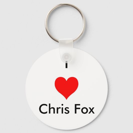 Ich höre Chris Fox Schlüsselanhänger [weiß; Stil 2 (Vorderseite)