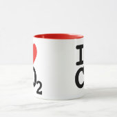 Ich höre CO2 I Liebe Kohlendioxid-Umweltschützer Tasse (Zentrum)
