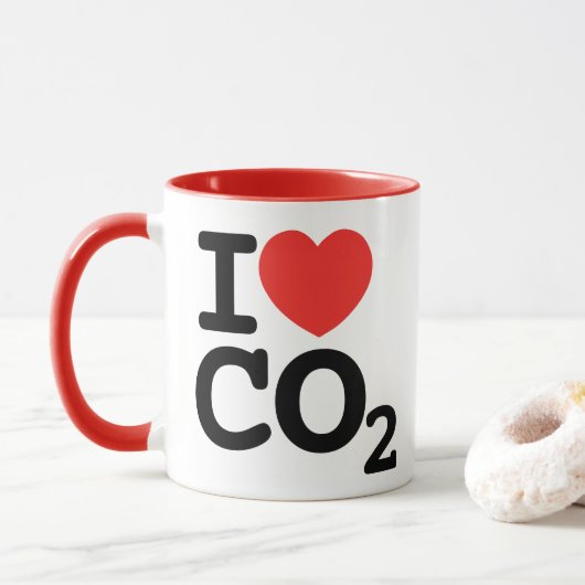 Ich höre CO2 I Liebe Kohlendioxid-Umweltschützer Tasse (Mit Donut)