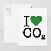 Ich höre CO2 Postkarte (Vorne/Hinten)