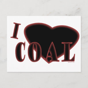 Ich höre Coal Postcard Postkarte