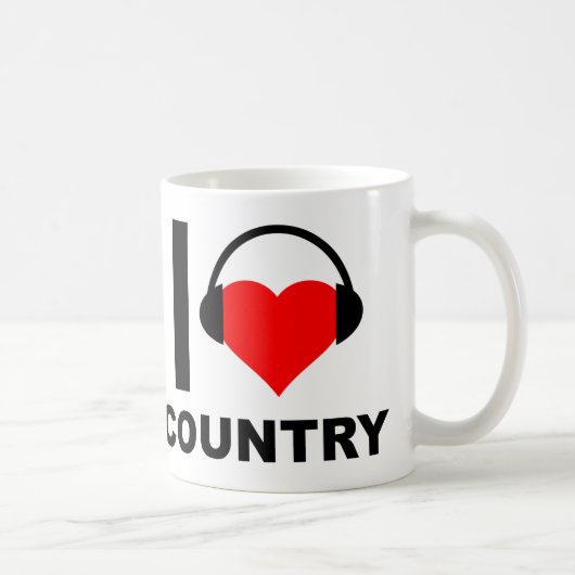 Ich höre Country Funny Mug Kaffeetasse (Rechts)