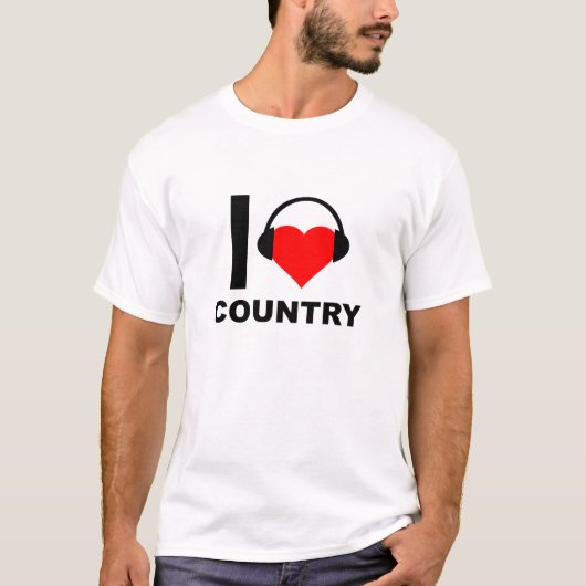 Ich höre Country Funny T - Shirt (Vorderseite)