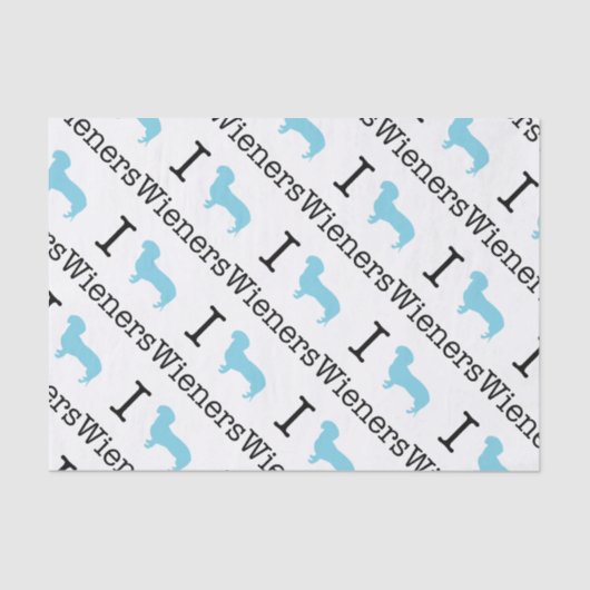 Ich höre Dackeln Seidenpapier (Vorderseite)