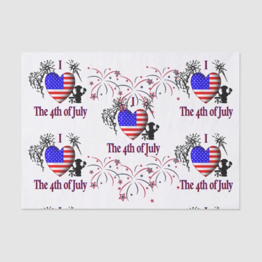 Ich höre das 4. Juli Tissue Paper Seidenpapier (Vorderseite)